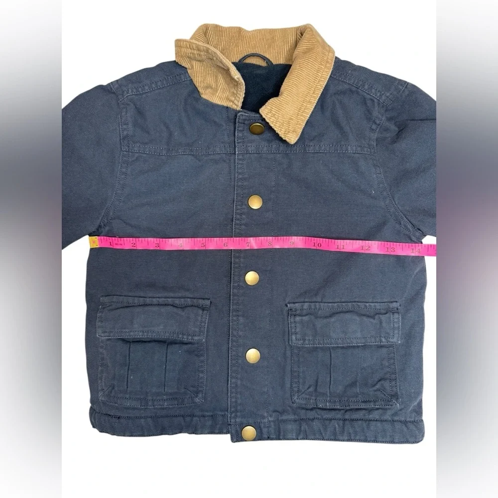 Kids Navy and Tan Canvas Barn‎ Jacket